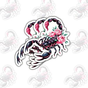 3 Pcs Scorpio Zodiac Sticker, Astrology Vinyl Decal with Floral Design for Laptops, Water Bottles, Journals, Horoscope Gift for Scorpio Lovers (Normal, 3 Inch FBA) - Scorpio Sticker for men