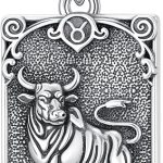 PELOVNY 12 Zodiac Sign Necklaces 925 Sterling Silver Constellation Tarot Card Pendant Necklace Astrology Horoscope Jewelry Birthday Gifts for Women Men - Taurus Products for men