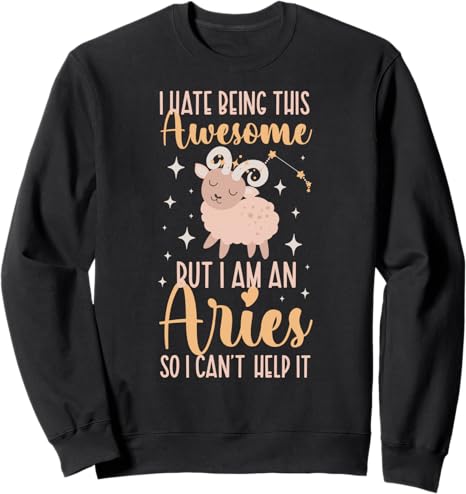 I'm An Aries Zodiac Sign Aries Horoscope Aries Birthday Sweatshirt - Aries Sweatshirt for men