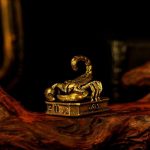 CHOVY Scorpio – Scorpion Zodiac Brass Sculpture – Handmade Solid Retro Collectible, Mystical Desk Decor for Astrology & Horoscope Fans - Scorpio Products for men