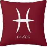 Pisces Sign Throw Pillow Covers 16x16 Inch - Soft Decorative Pillowcases for Couch, Bed & Sofa - Indoor Living Room Home Decor - Pisces Home Decor for men