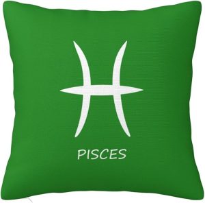 Pisces Sign Throw Pillow Covers 22x22 Inch - Soft Decorative Pillowcases for Couch, Bed & Sofa - Indoor Living Room Home Decor - Pisces Home Decor for men