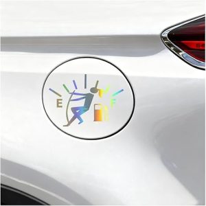 Funny Car Fuel Tank Cap Stickers, Waterproof Reflective Vehicle High Gas Consumption Decal, Automotive Exterior Fuel Gage Empty Sign, Universal for Sedan, SUV, RV (Female/Multicolor) - Scorpio Sticker for men