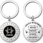 Zodiac Gifts for Men Women -12 Constellation Keychains for Astrology Lovers, Scorpio Sagittarius Capricorn Sign - Cancer Car Accessories for men