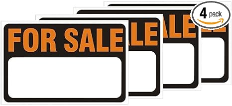 4PCS for Sale Sign Car Sticker, 8 x 12 Vinyl Sale Sign Self-Adhesive Vehicle Decal for Outdoor Indoor Advertising, Auto Window Signage with Large Space, Universal Fit (Style B) - Scorpio Sticker for men