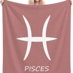 Pisces Sign Throw Blanket - Soft Plush Fleece Blanket for Couch, Bed, Sofa - Home Decor Cozy Blankets Gifts for Women Men, Pink, 50x60 Inches - Pisces Home Decor for men