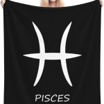 Pisces Sign Throw Blanket - Soft Plush Fleece Blanket for Couch, Bed, Sofa - Home Decor Cozy Blankets Gifts for Women Men, Black, 30x40 Inches - Pisces Home Decor for men