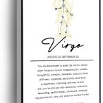 12 Zodiac Signs Canvas Virgo Motivational Quotes Poster Funny Horoscope Wall Art Print For Living Room Bedroom Home Office Wall Decor(Stretched And Wood Framed 8 X 12) - Virgo Poster for men