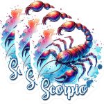(3 Pack) Scorpio Zodiac Decals - Watercolor Astrology Sign - Laptop Decal- 3 Inches On Longest Side - Easy Peel & Apply - Made in USA - 3MCS5602 - Scorpio Sticker for men
