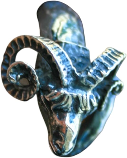 Adjustable 925 Sterling Silver Aries Ring – Handmade Zodiac Sign Ring – Vintage Astrological Jewelry for Men and Women - Aries Ring for men