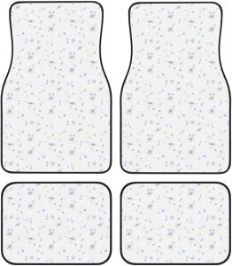 Car Floor Carpet Set of 4 Piece Astrology Constellations Auto Interior Floor Mats Durable Front & Rear Carpets for Car Truck SUV & Van,Car Accessories Decoration - Virgo Car Floor Mat for men