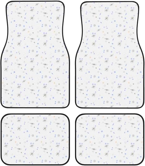 Car Floor Carpet Set of 4 Piece Astrology Constellations Auto Interior Floor Mats Durable Front & Rear Carpets for Car Truck SUV & Van,Car Accessories Decoration - Virgo Car Floor Mat for men
