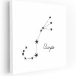 Scorpio Star Magic: The Mysterious Power of Your Sign - Wall Art Print, Painting for Home Decor [Canvas 36x24] - Scorpio Canvas for men