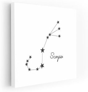 Scorpio Star Magic: The Mysterious Power of Your Sign - Wall Art Print, Painting for Home Decor [Canvas 36x24] - Scorpio Canvas for men