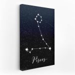 Pisces Magic: Mysterious Stars of Your Sign - Wall Art Print, Painting for Home Decor [Canvas 40x30] - Pisces Canvas for men