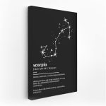 The Scorpio Mystery: The Passion and Depth of the Zodiac Sign - Wall Art Print, Painting for Home Decor [Canvas 20x16] - Scorpio Canvas for men