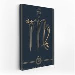 Star Elegance: Virgo Zodiac Sign - Wall Art Print, Painting for Home Decor [Poster 24x16] - Virgo Poster for men