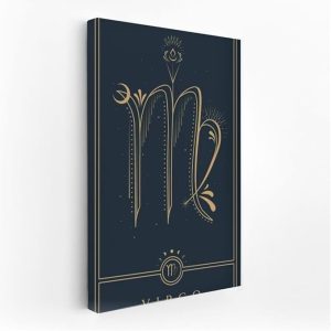 Star Elegance: Virgo Zodiac Sign - Wall Art Print, Painting for Home Decor [Poster 24x16] - Virgo Poster for men