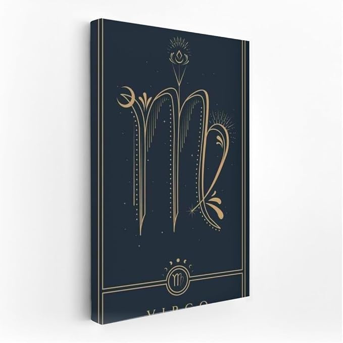 Star Elegance: Virgo Zodiac Sign - Wall Art Print, Painting for Home Decor [Poster 24x16] - Virgo Poster for men