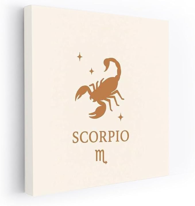 Scorpio Magic: The Mystery of the Zodiac Sign - Wall Art Print, Painting for Home Decor [Canvas 36x24] - Scorpio Canvas for men