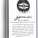 Funny Gemini Horoscope Canvas Sarcastic Motivational Quotes Poster 12 Zodiac Signs Wall Art Print For Living Room Bedroom Home Office Wall Decor(Stretched And Wood Framed 12 X 18) - Gemini Canvas for men