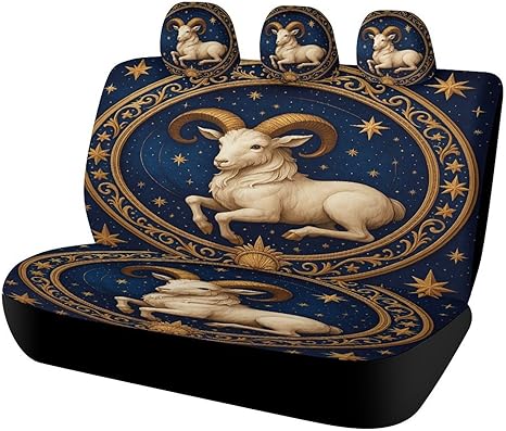 Aries Zodiac Universal Car Seat Cover Automotive Seat Covers Compatible Universal Fit for SUV Van Trucks - Aquarius Car Seat Cover for men