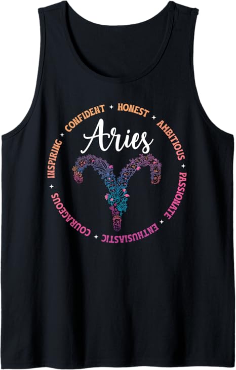 Aries Zodiac Sign Aries Horoscope Aries Birthday Tank Top - Aries T-Shirt for men