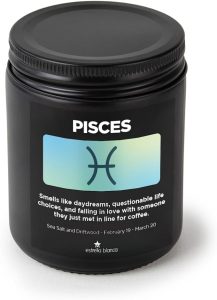 9oz Pisces Gifts February March Birthday Astrology Gifts for Women, Candles for Women Scented Candle for Home, Soy Wax, for Zodiac Birthdate, Zodiac Candles - Pisces Home Decor for men