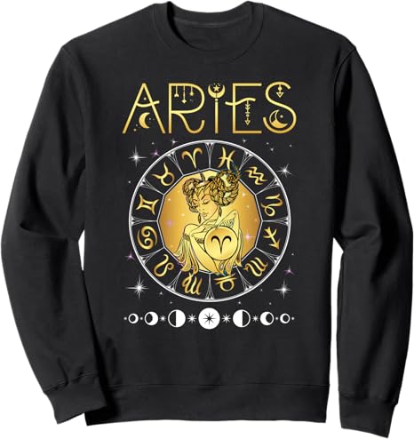 Aries Zodiac Sign Aries Birthday Aries Astrology Sweatshirt - Aries Sweatshirt for men