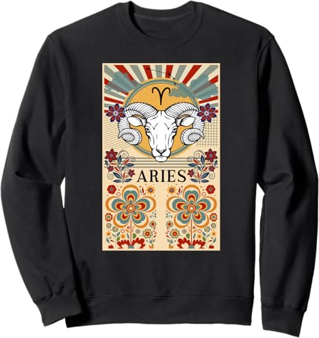 Aries Zodiac Sign Aries Birthday Aries Horoscope Sweatshirt - Aries Sweatshirt for men