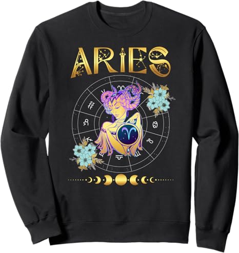 Aries Zodiac Sign Aries Birthday Aries Astrology Sweatshirt - Aries Sweatshirt for men