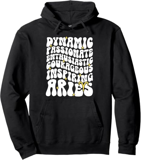 Aries Zodiac Sign Groovy Aries Birthday Aries Astrology Pullover Hoodie - Aries Hoodie for men