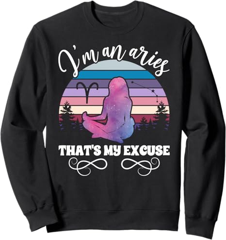 I'm An Aries Zodiac Sign Aries Horoscope Aries Birthday Sweatshirt - Aries Sweatshirt for men