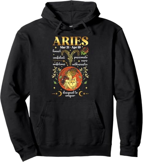 Aries Facts Aries Zodiac Sign Aries Birthday Pullover Hoodie - Aries Hoodie for men