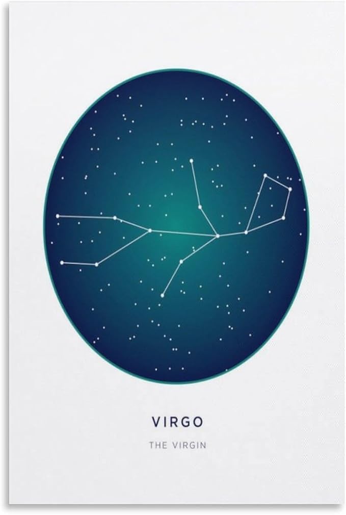 Constellation Celestial Zodiac Astrology Poster Virgo 2 Home Decor Poster Wall Art Hanging Picture Print Bedroom Decorative Painting Posters Room Aesthetic 12x18inch(30x45cm) - Virgo Poster for men
