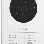 Constellation Celestial Zodiac Astrology Poster Virgo Canvas Poster Wall Art Picture Prints Hanging Photo Decor Home Posters Artworks 08x12inch(20x30cm) - Virgo Poster for men