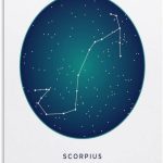 Constellation Celestial Zodiac Astrology Poster Scorpius 2 Wall Art Picture Painting Poster Canvas Print Posters Artworks Bedroom Living Room Decor 12x18inch(30x45cm) - Scorpio Canvas for men