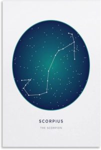 Constellation Celestial Zodiac Astrology Poster Scorpius 2 Wall Art Picture Painting Poster Canvas Print Posters Artworks Bedroom Living Room Decor 12x18inch(30x45cm) - Scorpio Canvas for men