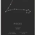 Constellation Celestial Zodiac Astrology Poster Pisces Print Photo Art Painting Canvas Poster Home Decorative Bedroom Modern Decor Posters 12x18inch(30x45cm) - Pisces Canvas for men