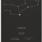 Constellation Celestial Zodiac Astrology Poster Virgo 1 Room Aesthetic Poster Print Art Wall Painting Canvas Posters Modern Bedroom Decor 12x18inch(30x45cm) - Virgo Poster for men
