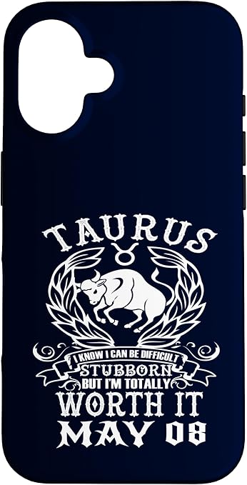 Taurus Zodiac May 08 Astrology Horoscope Funny Birthday Case for iPhone 16 - Taurus Phone Case for men