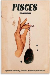 Vintage Zodiac Poster Pisces Posters Canvas for Living Room Bedroom Decor 08x12inch(20x30cm) Unframe-style - Pisces Canvas for men