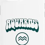 Aquarius Zodiac Retro Horoscope Sign Case for iPhone 15 - Aquarius Phone Case for men