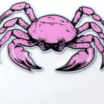 Pink Cancer Zodiac Sign Crab Celestial Vinyl Bumper Decal Sticker for Car, Bike, SUV, Truck, Helmet, Laptop, Water Bottle, Notebook, Window, Guitar, Skateboard etc Waterproof 5 inches - Cancer Car Accessories for men