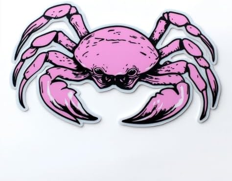 Pink Cancer Zodiac Sign Crab Celestial Vinyl Bumper Decal Sticker for Car, Bike, SUV, Truck, Helmet, Laptop, Water Bottle, Notebook, Window, Guitar, Skateboard etc Waterproof 5 inches - Cancer Car Accessories for men