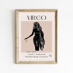 Virgo Zodiac Art Print, Astrology Poster, Horoscope Symbols Zodiac Poster Print Wall Art Virgo Bohemian Decor Decor Astrology Horoscope Symbols Wall Bohemian,333 - Virgo Poster for men