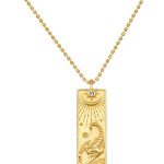 Gold Zodiac Sign Tarot Card Necklace for Women Men, Vintage Totem Pole Charm 12 Constellation Pendant Necklaces Trendy Astrology Horoscope Unisex Jewelry Birthday Gift - Scorpio Products for men