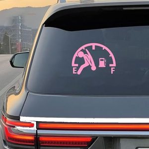YoRise Car Fuel Tank Cap Sticker Decal, Funny Vinyl Auto Fuel Gage Empty Sign Decal, Waterproof Vehicle Exterior High Gas Consumption Tank Cover Decoration for Truck, Motorcycle, SUV (Pink) - Scorpio Sticker for men