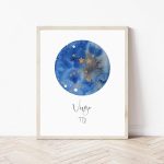 Virgo Print, Star Print, Horoscope Decor Astrology Constellation Decor Minimal Home Zodiac Wall Celestial Art Photo Poster,132 - Virgo Poster for men
