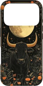 Taurus Zodiac Sign Art Deco Celestial Astrology Moon Bull Case for iPhone 17 Pro - Taurus for men